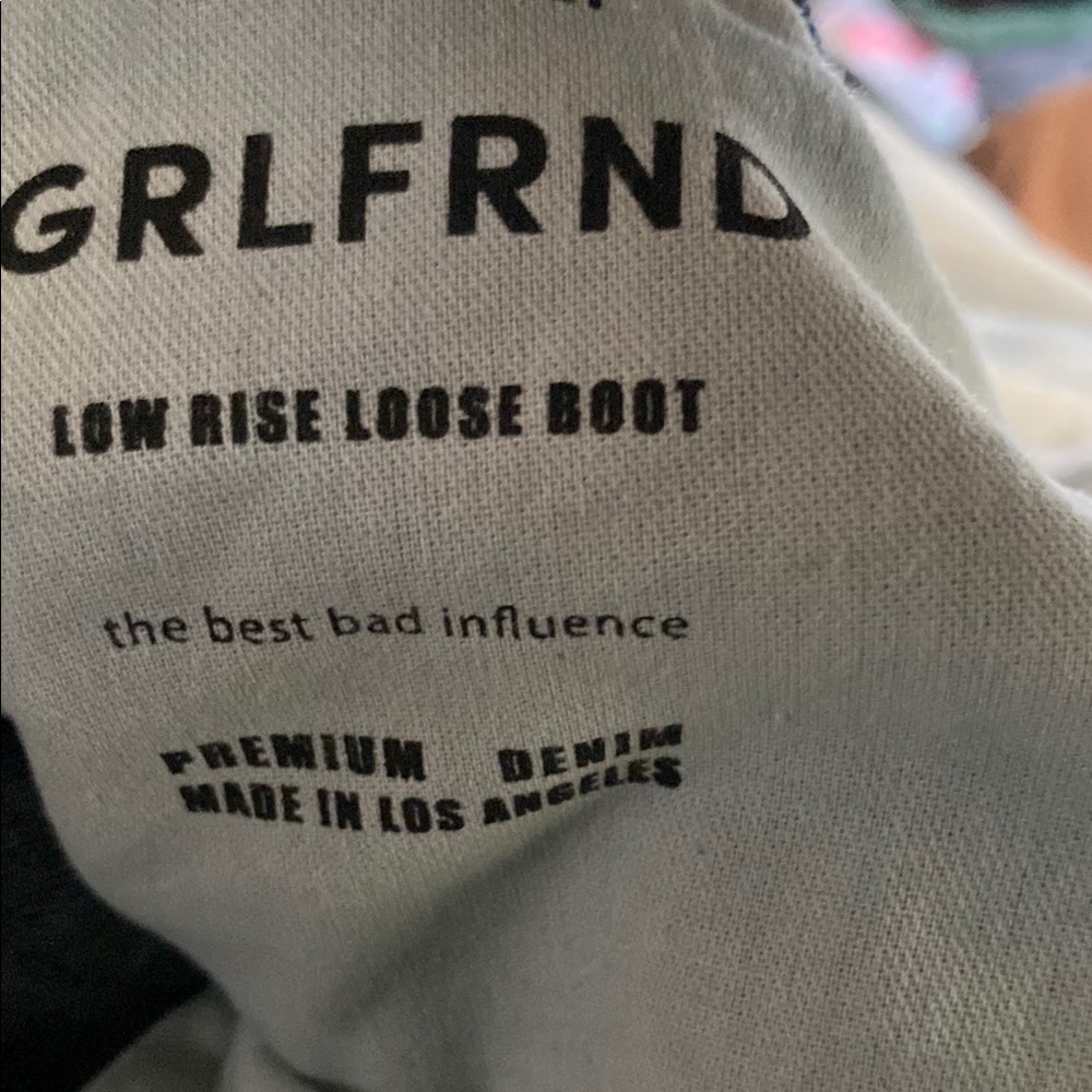 Grlfrnd The Courtney Low Rise Loose Boot Cut Jeans in High Bridge SZ 26 - Picture 3 of 9